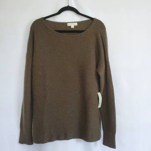 WHITE & WARREN THERMAL CREWNECK SWEATER size Large